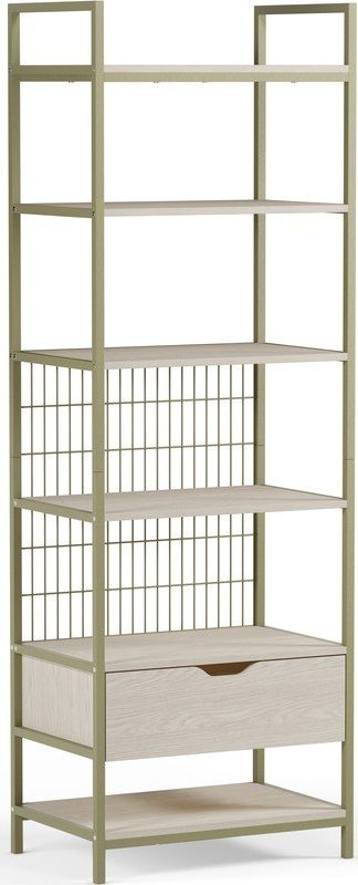 Zelená ocelová knihovna 60x179,5x40 cm Amara – Marckeric