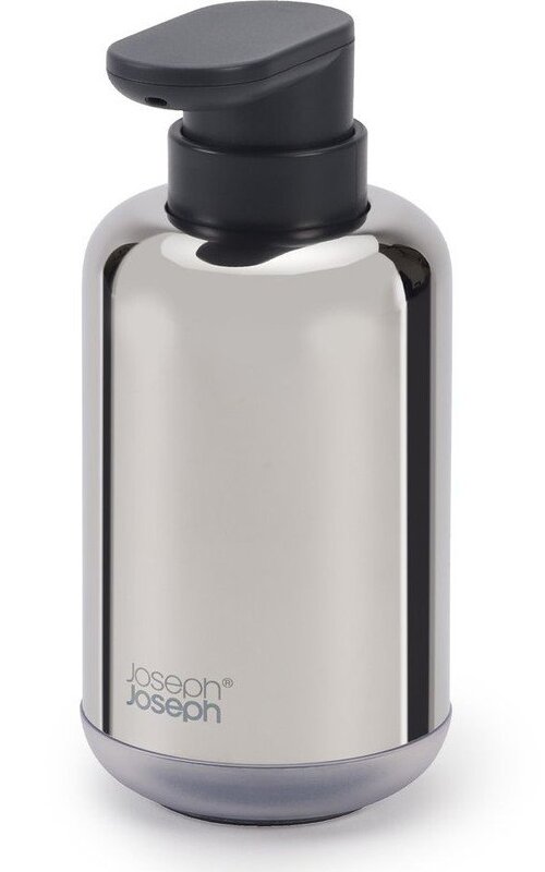 Dávkovač mýdla z nerezové oceli v leskle stříbrné barvě 300 ml EasyStore Luxe – Joseph Joseph