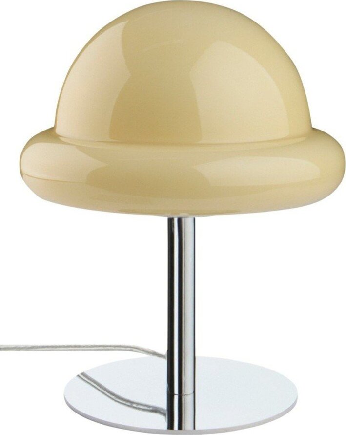 Krémová/v leskle stříbrné barvě stolní lampa z opálového skla (výška 26 cm) Bubba – Jotex