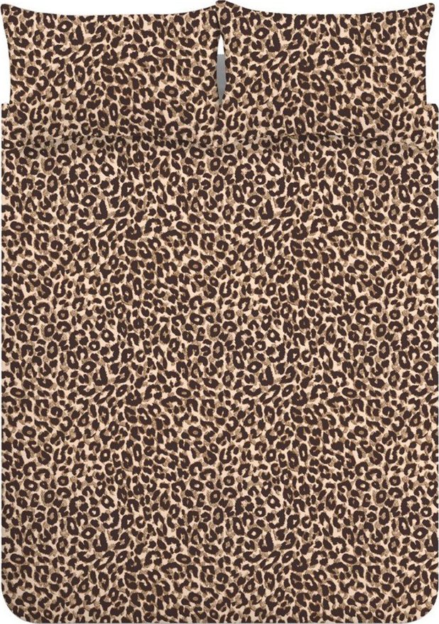 Hnědé povlečení na dvoulůžko 200x200 cm Animal Print – Catherine Lansfield