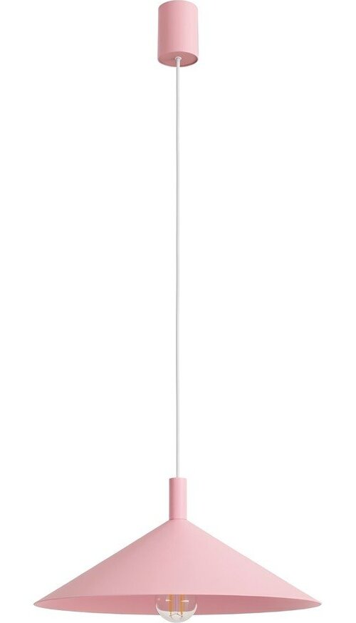 Růžové ocelové závěsné svítidlo ø 40 cm Zylo – Sollux
