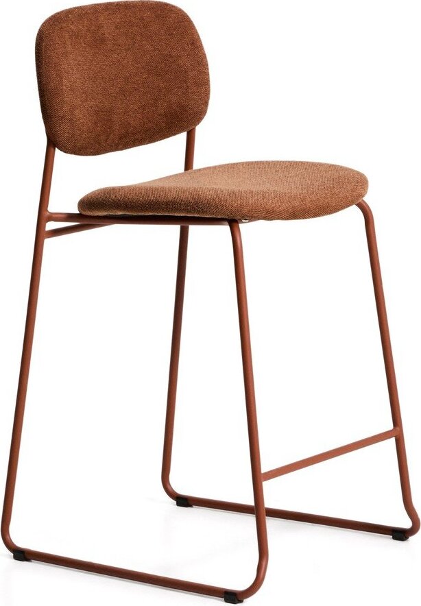 Stohovatelná barová židle v terakotové barvě (výška sedáku 65 cm) Meli – Kave Home