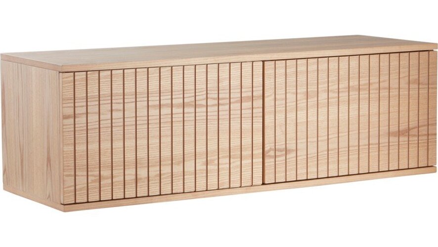 TV stolek v dekoru jasanu v přírodní barvě 120x38x40 cm Sandviken – Jotex