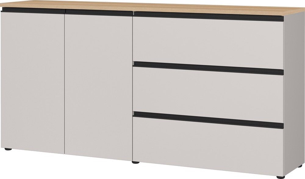 Šedobéžová/ve světle přírodní barvě komoda 180x91x41 cm Cormano – Germania