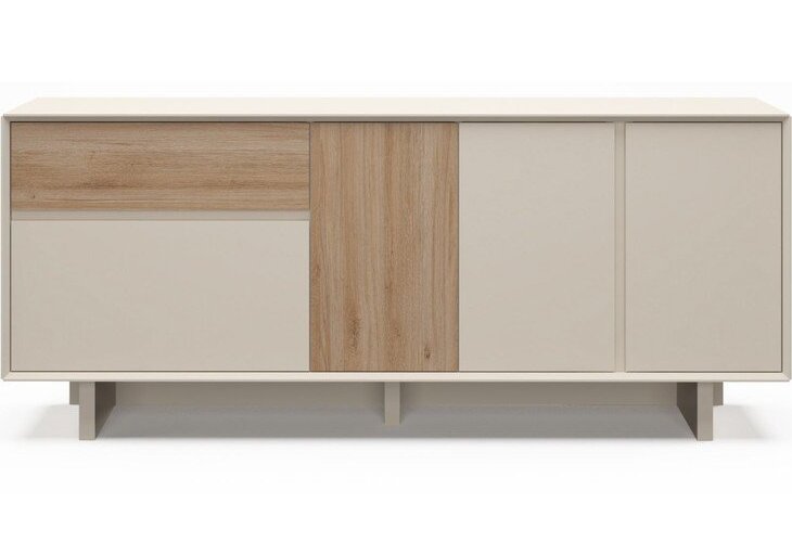 Komoda v béžové a přírodní barvě v dekoru dubu 180x76x45 cm Carpi – Marckeric