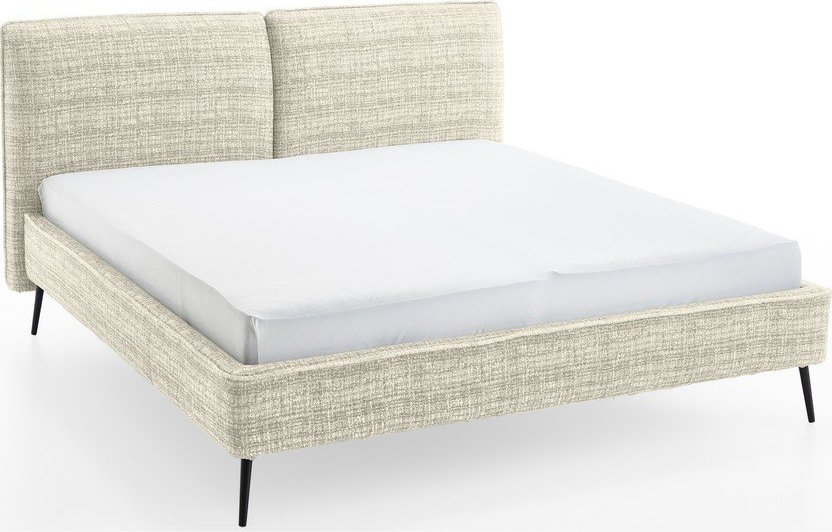 Béžová čalouněná dvoulůžková postel bez roštu 160x200 cm Infinity – Meise Möbel