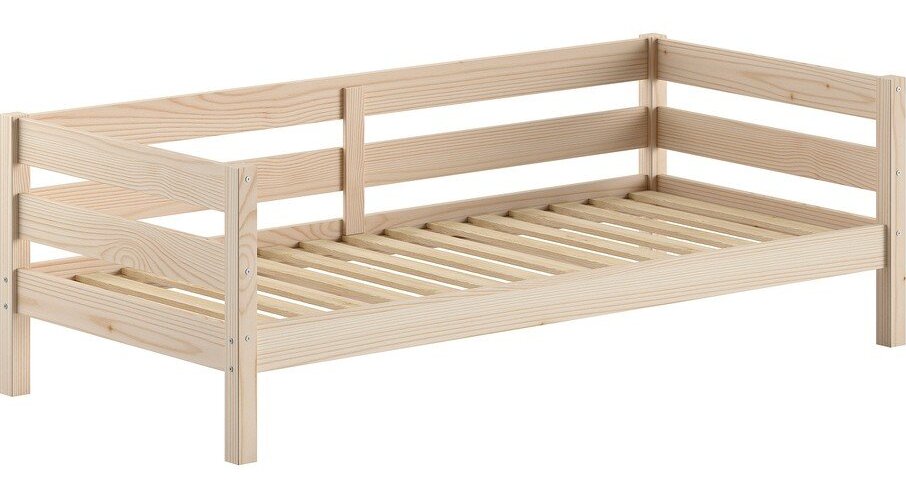 Dětská postel z borovicového dřeva s roštem 90x200 cm v přírodní barvě Margrit – Vipack