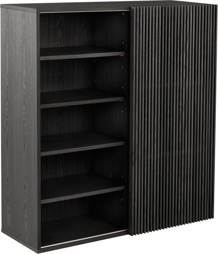 Černá předsíňová sestava v dekoru jasanu 110x120x40 cm Sion – Jotex