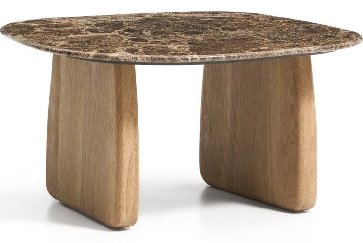 Odkládací stolek s mramorovou deskou 70x71 cm Pirita – Kave Home