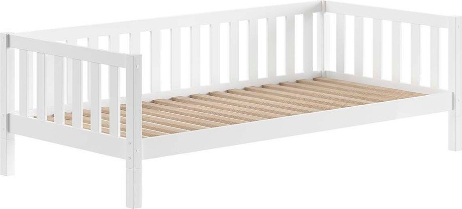 Bílá dětská postel z borovicového dřeva s roštem 90x200 cm Dallas – Vipack