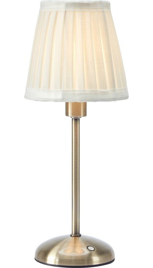 Krémová/v mosazné barvě látková LED stmívatelná/přenosná stolní lampa (výška 35 cm) Anno – Markslöjd