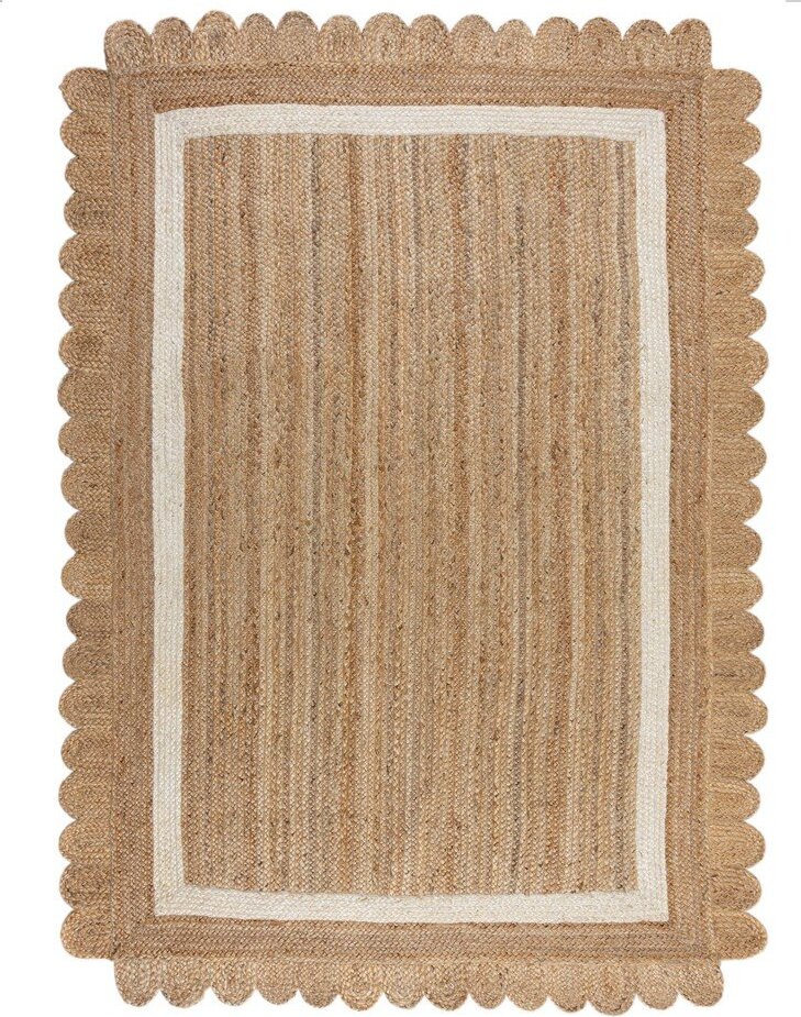 Ručně tkaný jutový koberec v přírodní barvě/slonovinový 200x290 cm Grace White – Flair Rugs