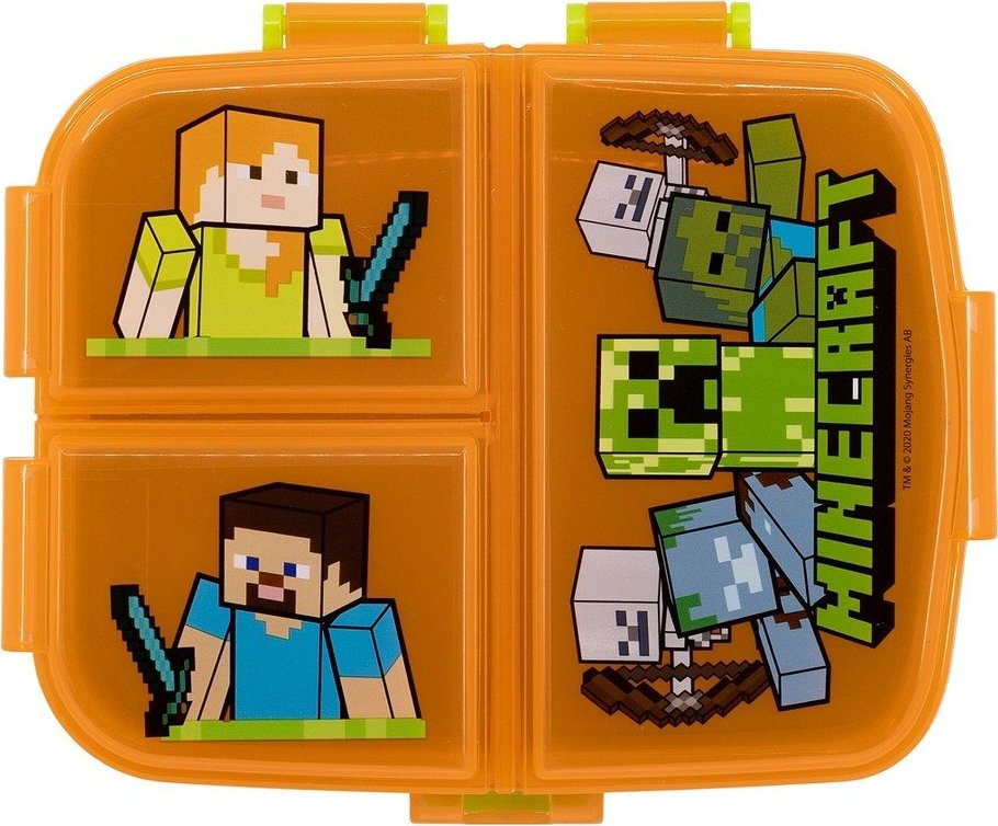 Oranžový plastový dětský svačinový box Minecraft – STOR