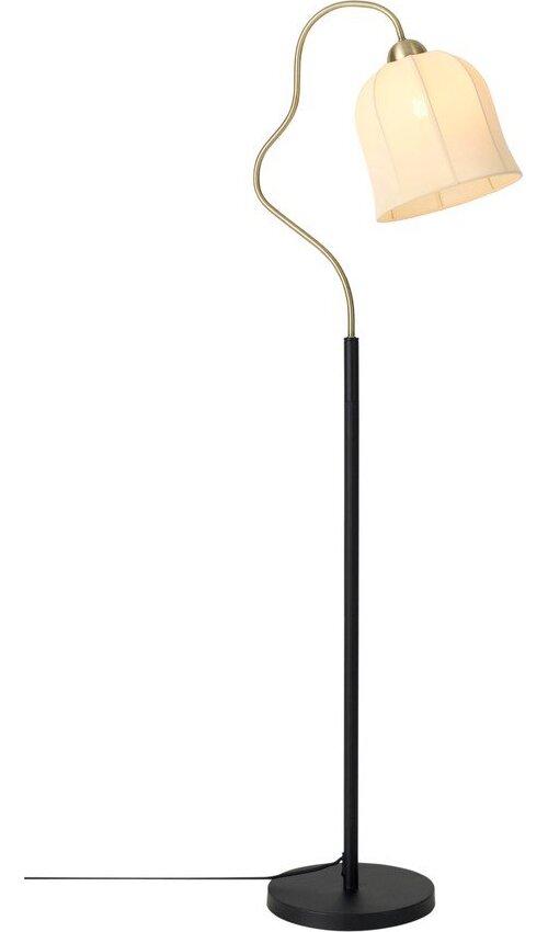 Bílá/černá látková stojací lampa (výška 150 cm) Bell – Ellos Home