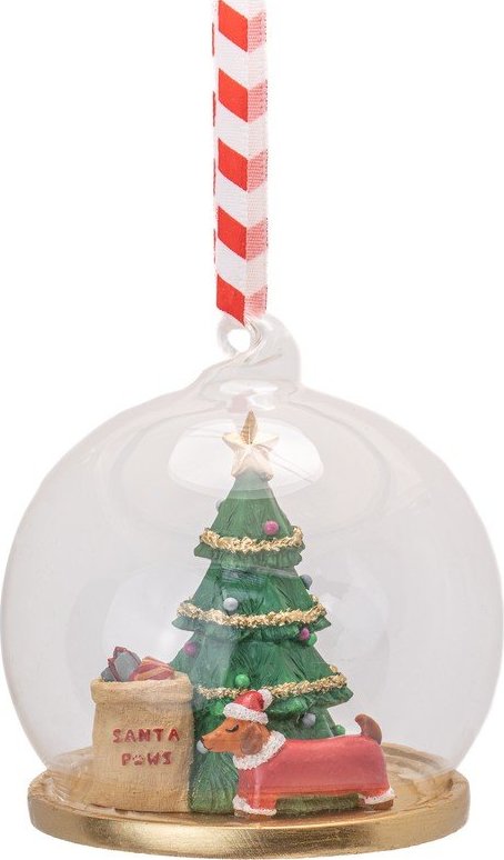 Ručně vyrobené vánoční koule v sadě z polyresinu ø 7 cm Santa Paws – Sass & Belle