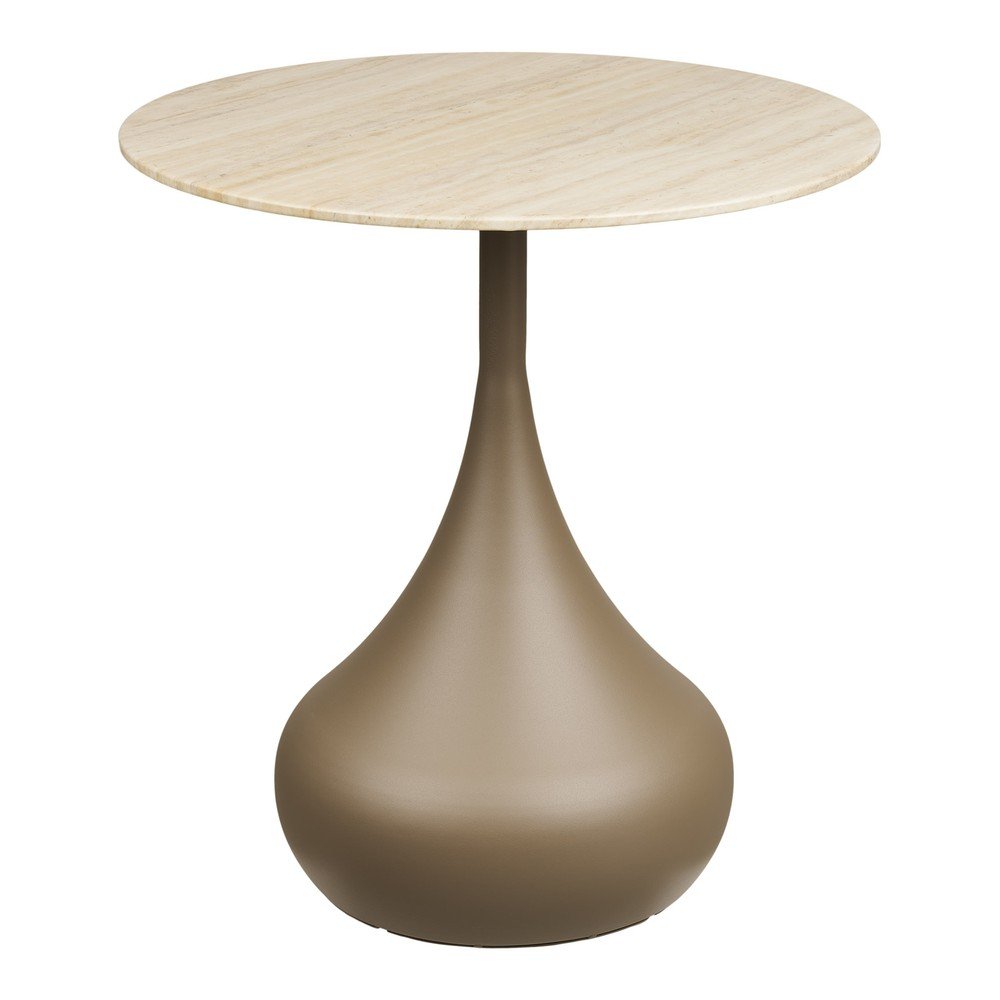 Kulatý odkládací stolek se skleněnou deskou ø 50 cm Pienza – House Nordic