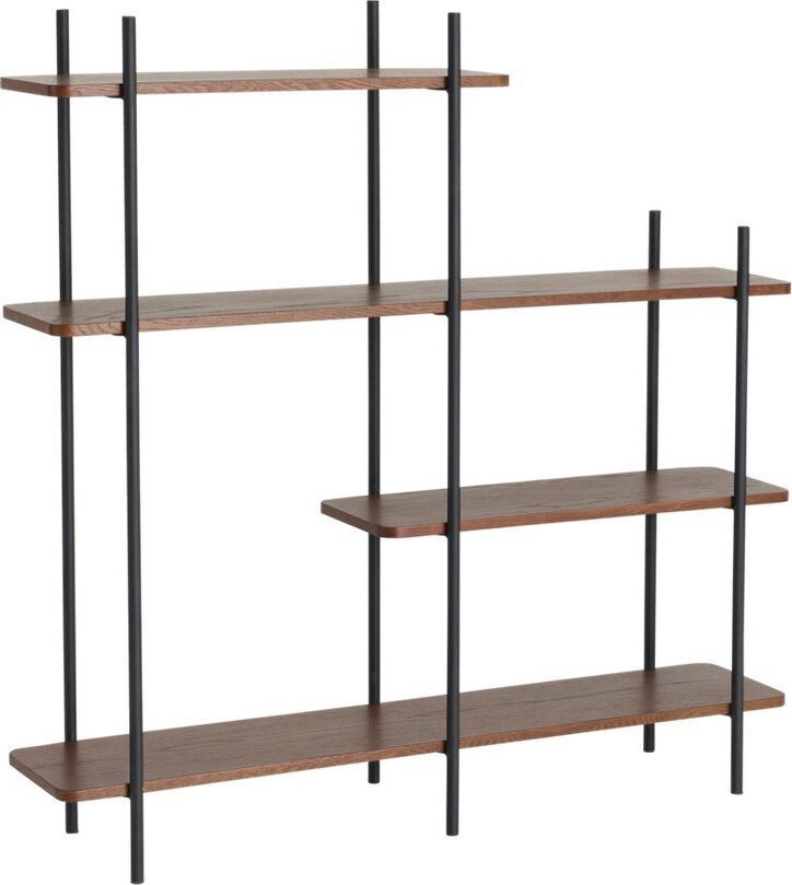 Hnědý regál v dekoru ořechu 130x130x30 cm Lyllo – Ellos Home