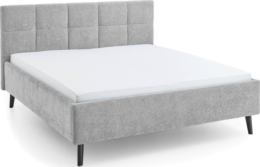 Šedá čalouněná dvoulůžková postel bez roštu 180x200 cm Nova – Meise Möbel