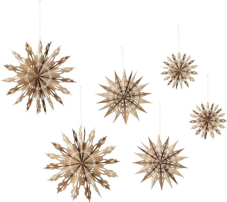 Papírové vánoční ozdoby v sadě 6 ks ø 30 cm Star – Bloomingville