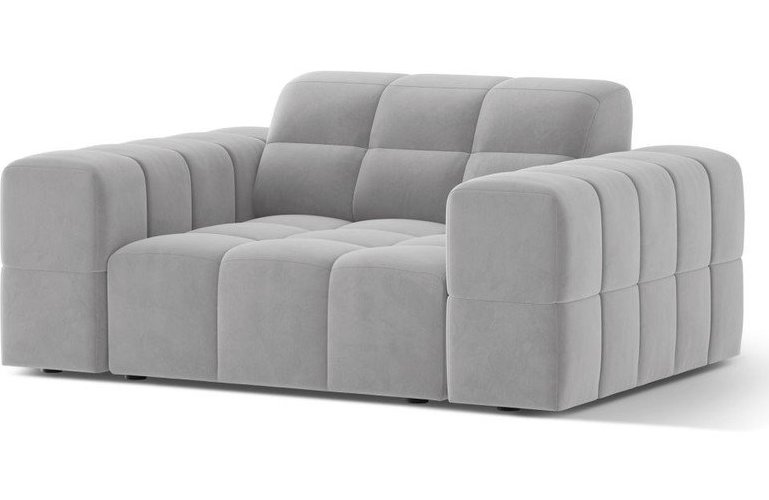 Světle šedé sametové křeslo Chicago – Cosmopolitan Design