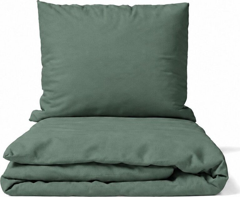 Zelené 3dílné povlečení na dvoulůžko z bavlny Renforcé 200x200 cm Cotton – Bonami Essentials