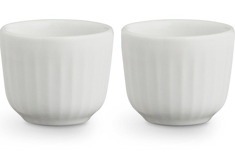 Sada 2 bílých porcelánových misek na vajíčka Kähler Design Hammershoi, ⌀ 8 cm