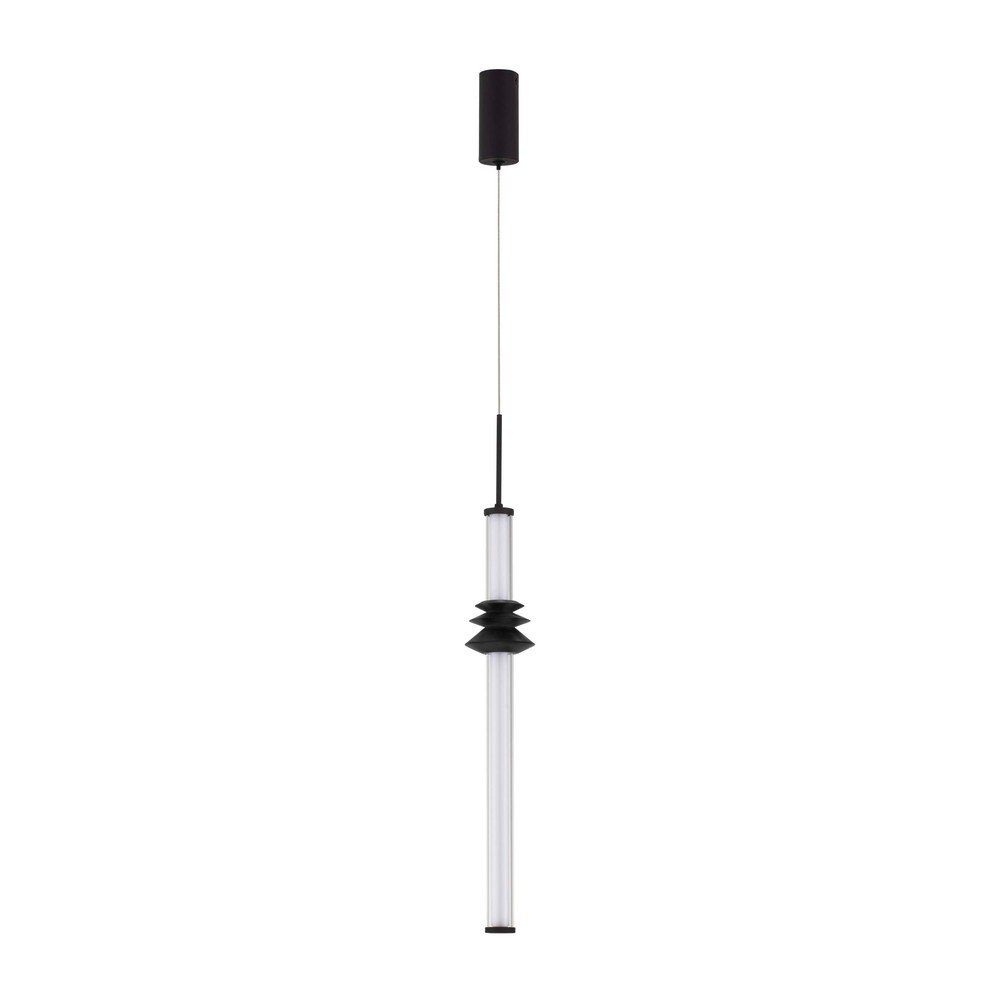 Matně černé keramické LED stmívatelné závěsné svítidlo se stínidlem z akrylového skla ø 8 cm Stalactite – Nova Luce