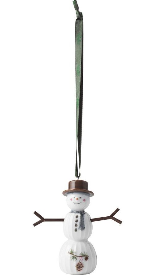 Porcelánová ručně malovaná vánoční ozdoba ø 4 cm Hammershøi Snowman – Kähler Design