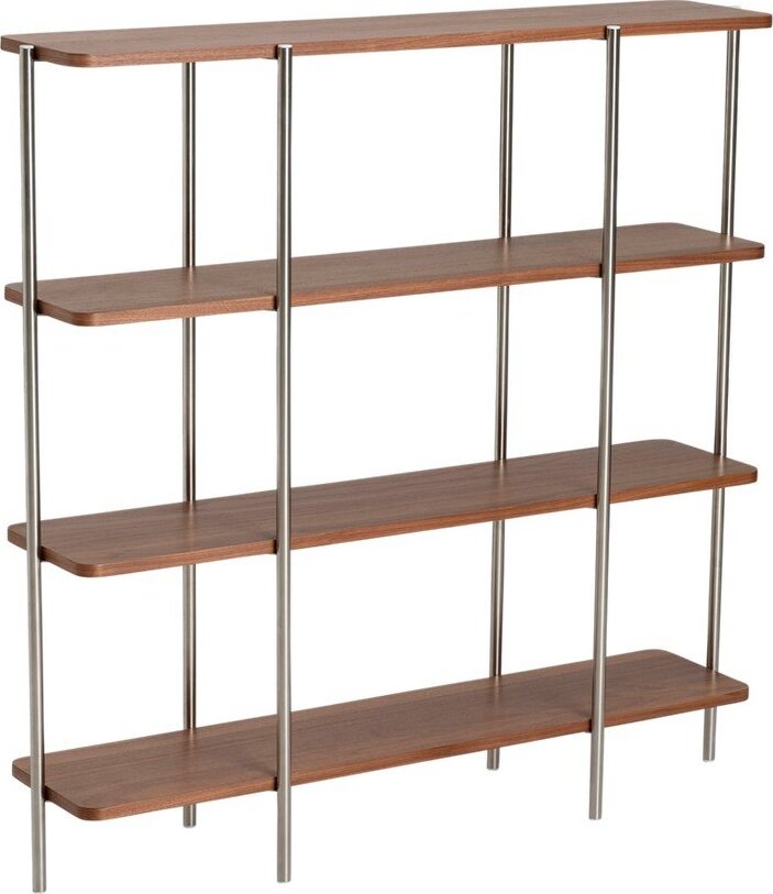Regál v dekoru ořechu v tmavě přírodní barvě 120x120x30 cm Lyllo – Ellos Home