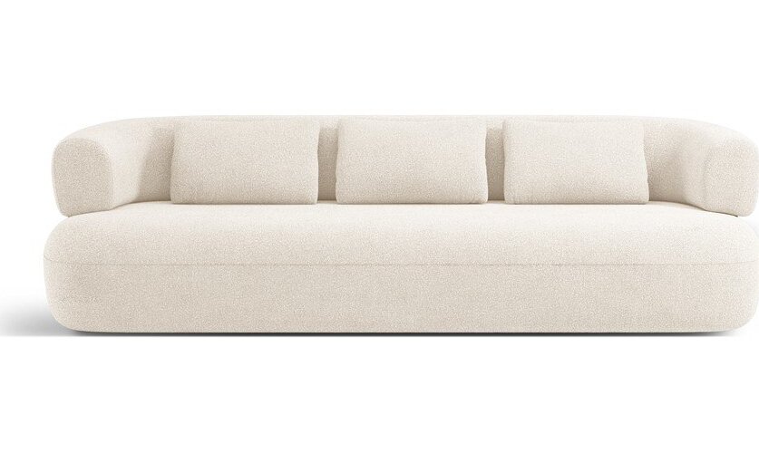 Béžová pohovka z textilie bouclé 226 cm Jenny – Micadoni Home