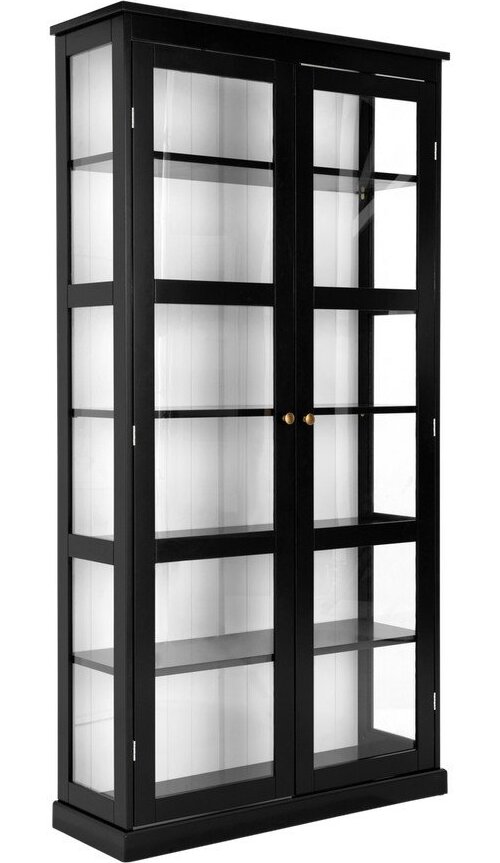 Černá vitrína z MDF 98x193x34 cm Wilma – Ellos Home