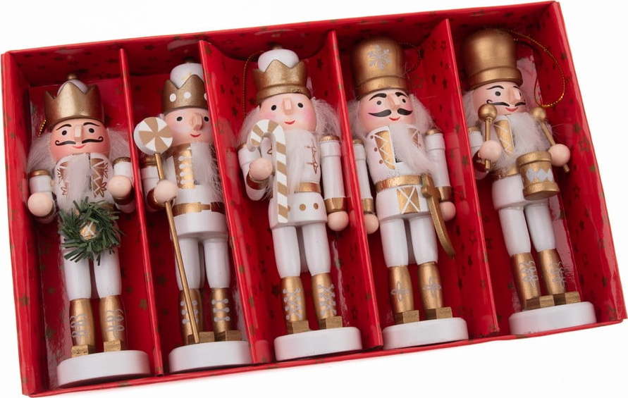 Dřevěné vánoční figurky v sadě 5 ks (výška 12,5 cm) – Dakls