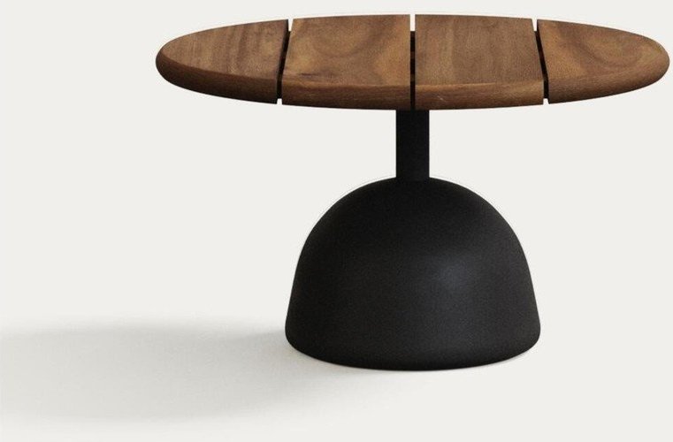 Kulatý zahradní konferenční stolek s deskou z akácie ø 55 cm Saura – Kave Home