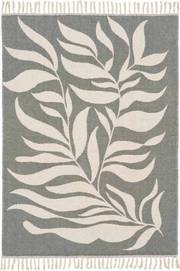 Zelená/béžová bavlněná deka 130x180 cm Loni – House Nordic