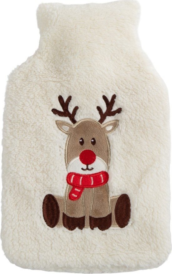 Bílý termofor z mikroplyše 1,2 l XMAS – Tiseco Home Studio