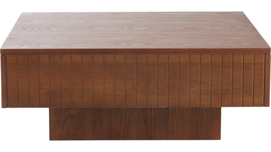 Tmavě hnědý konferenční stolek z MDF 90x90 cm Furuvik – Jotex