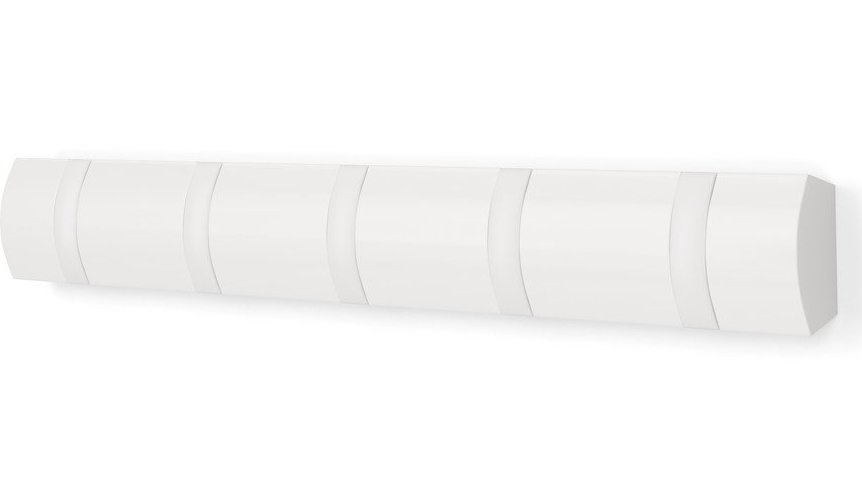 Matně bílý nástěnný věšák z borovicového dřeva 51 cm Flip – Umbra
