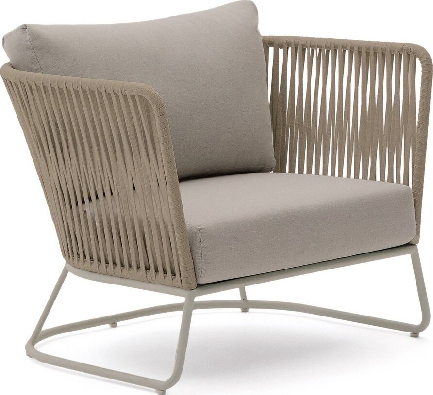 Béžové/v přírodní barvě zahradní křeslo Saconca – Kave Home