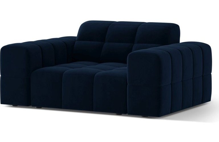Tmavě modré sametové křeslo Chicago – Cosmopolitan Design