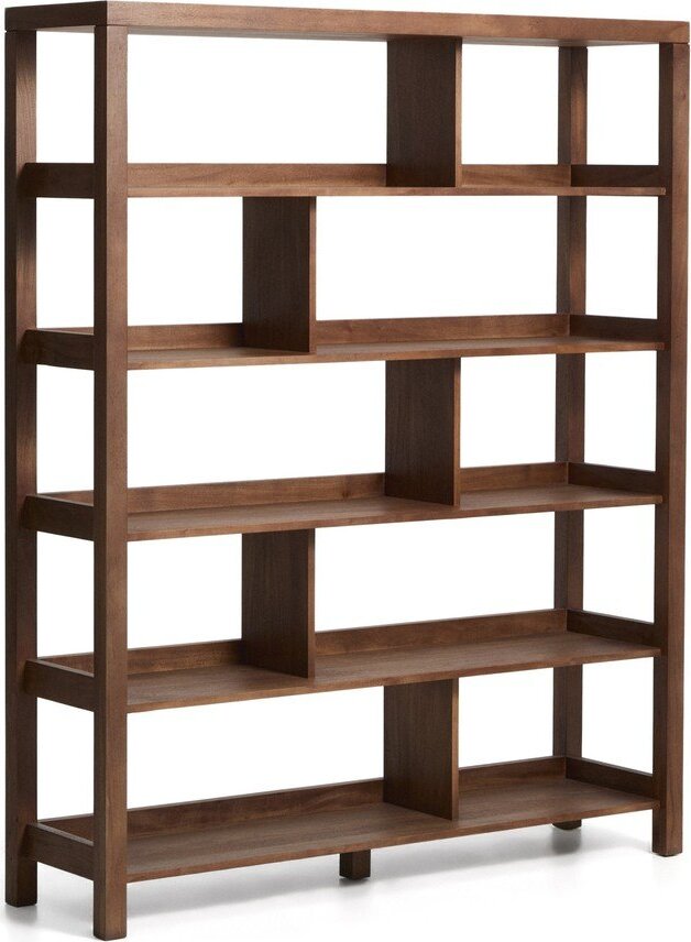 Regál v dekoru akácie v přírodní barvě 150x185x40 cm Norani – Kave Home
