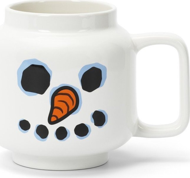 Bílý keramický dětský hrnek na latte 530 ml Snowman – LEGO®