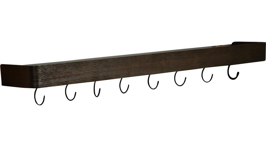 Nástěnný věšák v dekoru jasanu v tmavě přírodní barvě s poličkou 120 cm Protopia – DAN-FORM Denmark