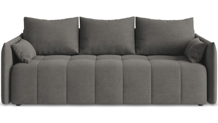 Tmavě šedá rozkládací/s úložným prostorem pohovka 225 cm Moku – Makamii