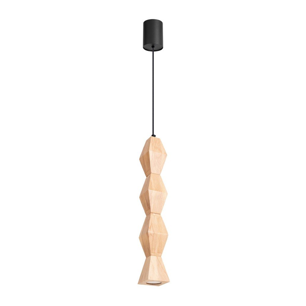 Závěsné svítidlo z bukového dřeva v přírodní barvě ø 8 cm Cubo – Sollux