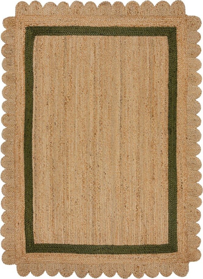 Tmavě zelený/v přírodní barvě ručně tkaný jutový koberec 200x290 cm Grace Green – Flair Rugs