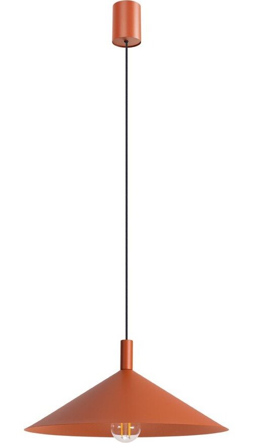 Ocelové závěsné svítidlo v cihlové barvě ø 40 cm Zylo – Sollux