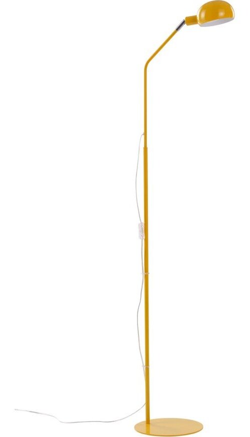 Žlutá kovová stojací lampa s ohybatelnou konstrukcí (výška 146 cm) Lincon – Jotex