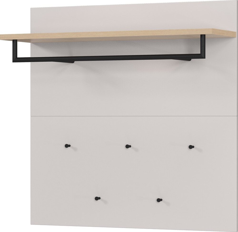 Šedobéžová/ve světle přírodní barvě předsíňová sestava 96x95x30 cm Cormano – Germania