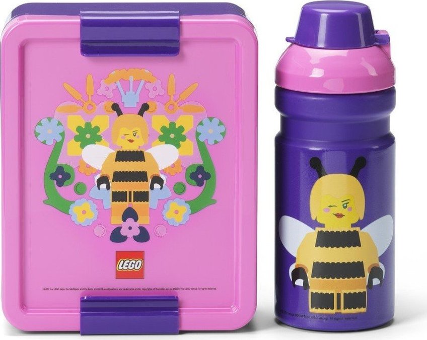 Dětský svačinový box s lahví Bee – LEGO®