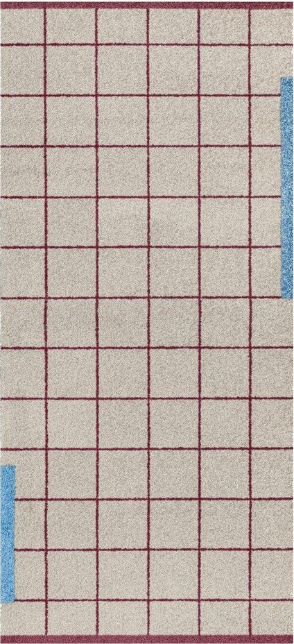 Vínový/šedý koberec 70x150 cm Network – Mette Ditmer Denmark